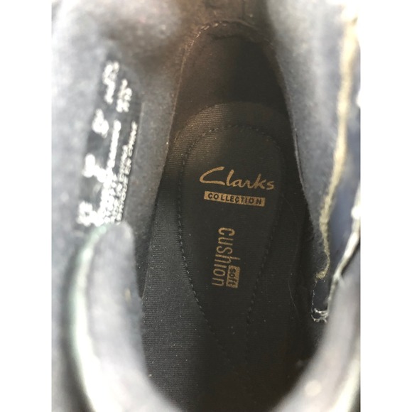 Clarks Whistle Watch Women's Ankle Boots Black Leather 8 Casual Comfort Shoes - Picture 9 of 11